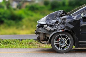 Car crash on road