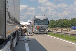 multi-truck accident on highway