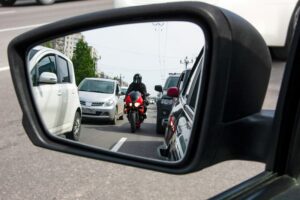 motorcycle from mirror view